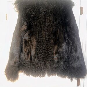 Fabulous Furs Black Faux Fur Vest